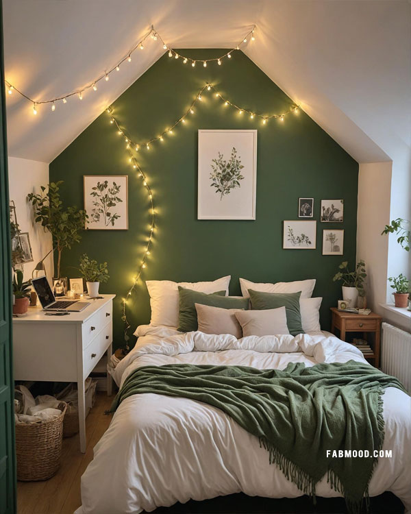 student green bedroom idea