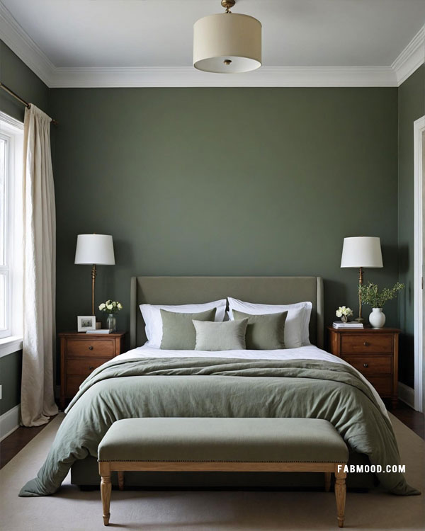 simple green bedroom idea