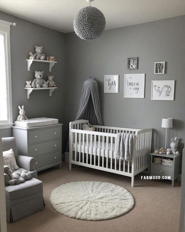 nursery grey bedroom idea