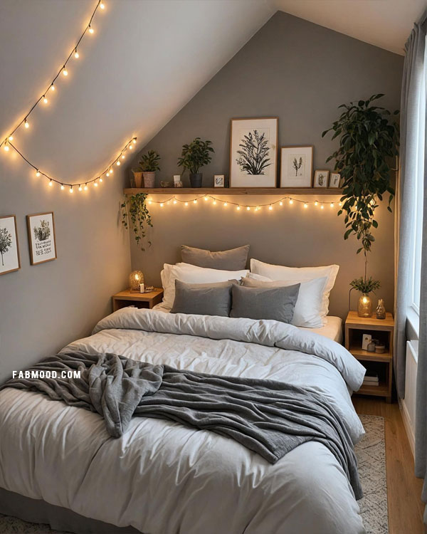 cozy student bedroom, grey cozy student bedroom idea