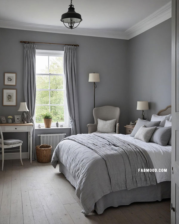 English countryside style grey bedroom idea