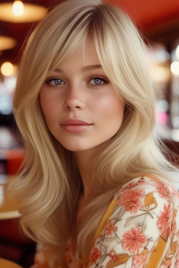 30 Cute Hairstyles for Round Faces : Retro Glam Waves
