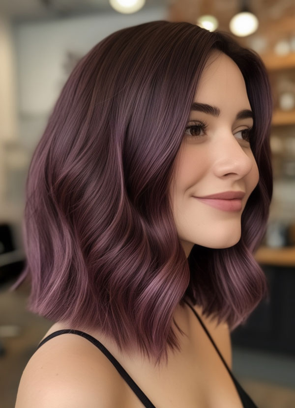 Plum Mahogany Balayage