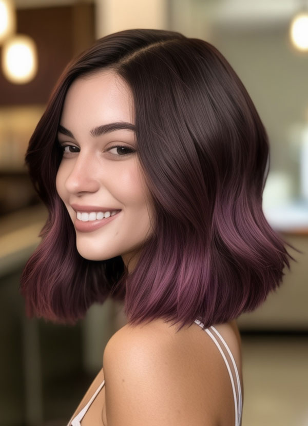 Plum Mahogany Ombre