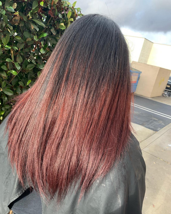 Cherry Mahogany Ombre Balayage