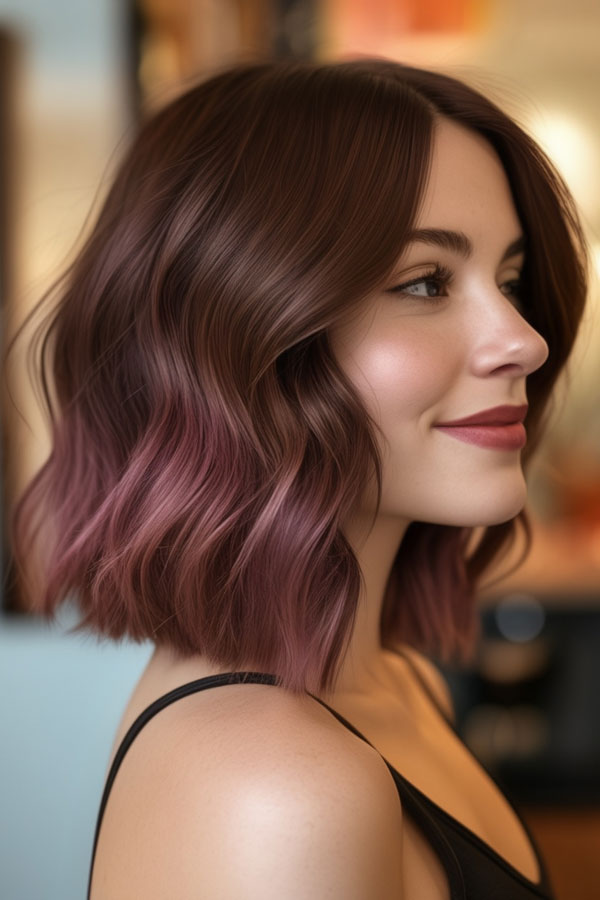 Rosewood Mahogany Ombre, autumn hair colour idea