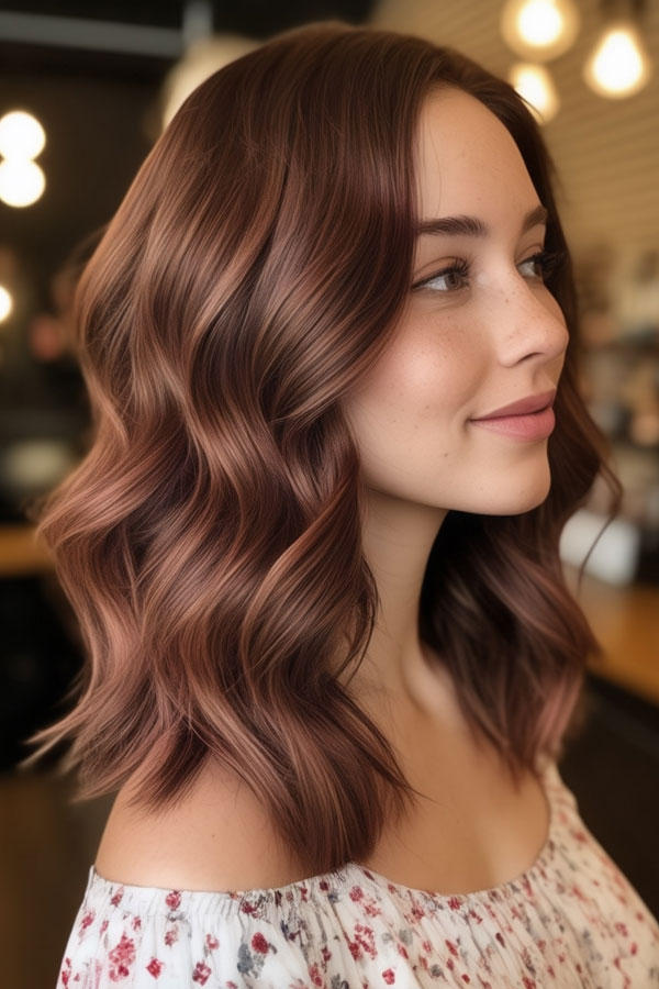 Rose Gold Mahogany, autumn hair colour idea