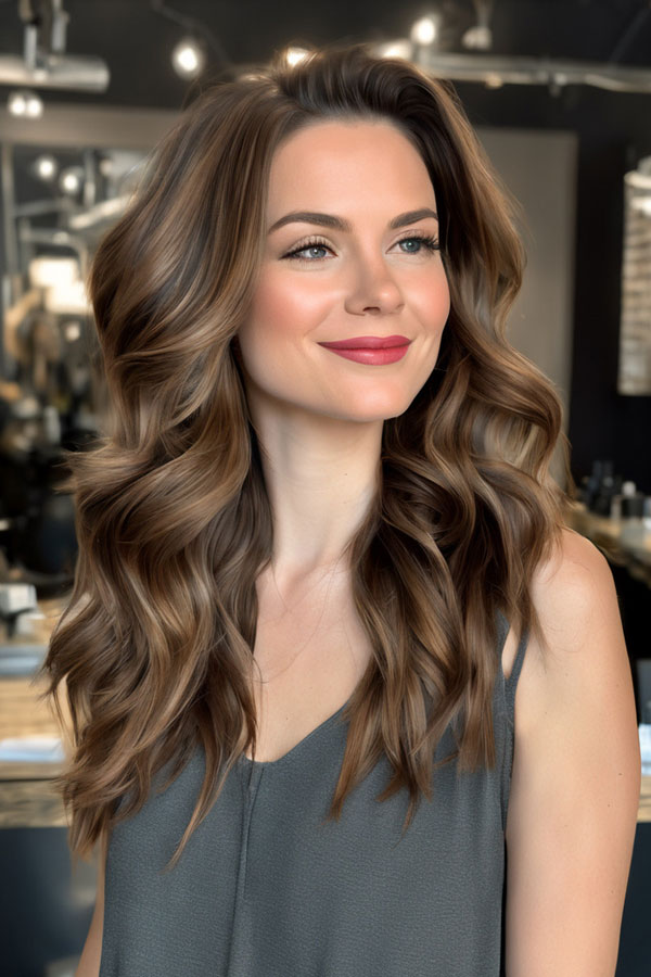 smoky maple hair colour, autumn hair colour idea