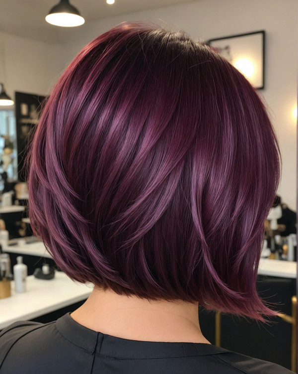 Velvet Plum Hair Colour, autumn hair colour idea