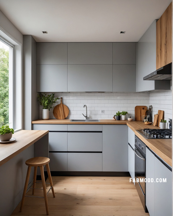 Modern Minimalist Grey Kitchen, small kitchen design, modern contemporary kitchen design