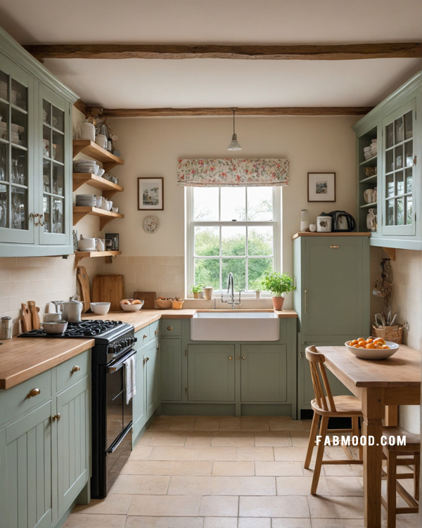 English Cottage Charm kitchen, small kitchen design