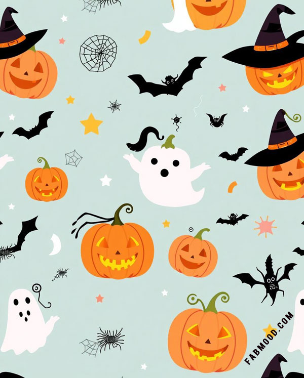 33 Aesthetic Halloween Wallpapers : Ghostly Pumpkin Party