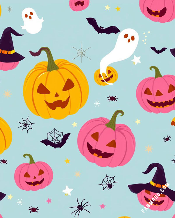 33 Aesthetic Halloween Wallpapers : Bright Pink Jack-o’-Lanterns