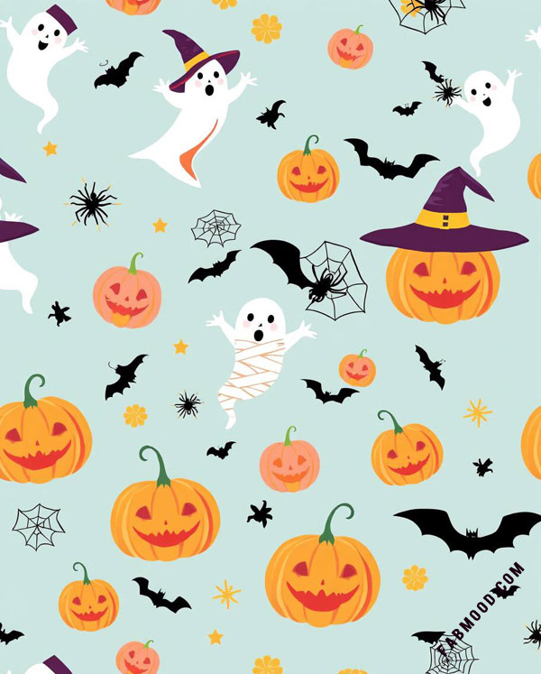 Whimsy Ghostly Gathering Wallpaper