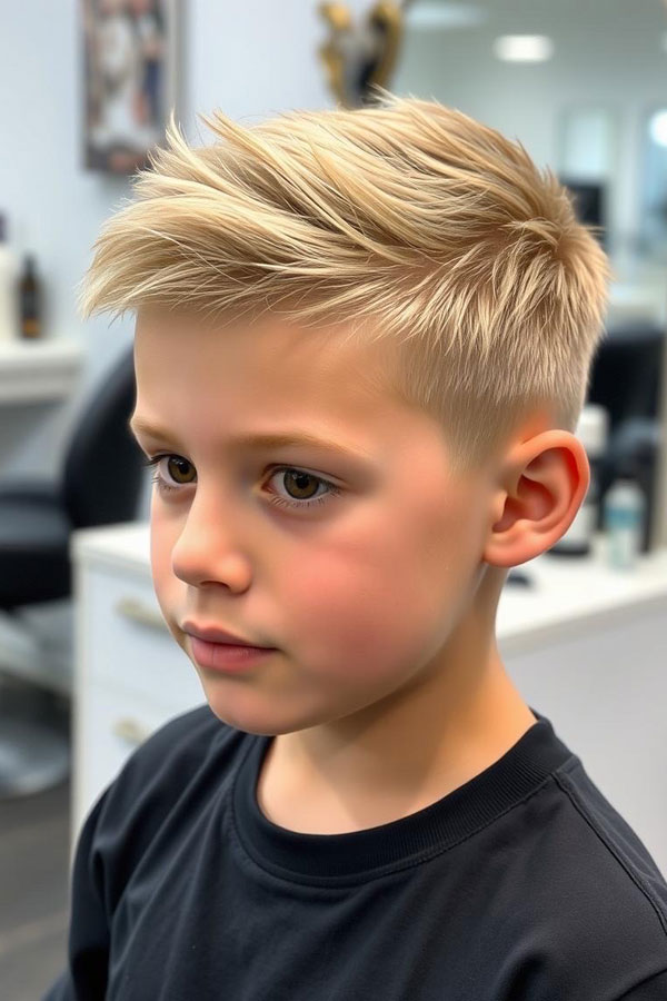 33 Fresh & Youthful Hairstyles for Tween Boys : Sleek & Edgy Sharp Spike