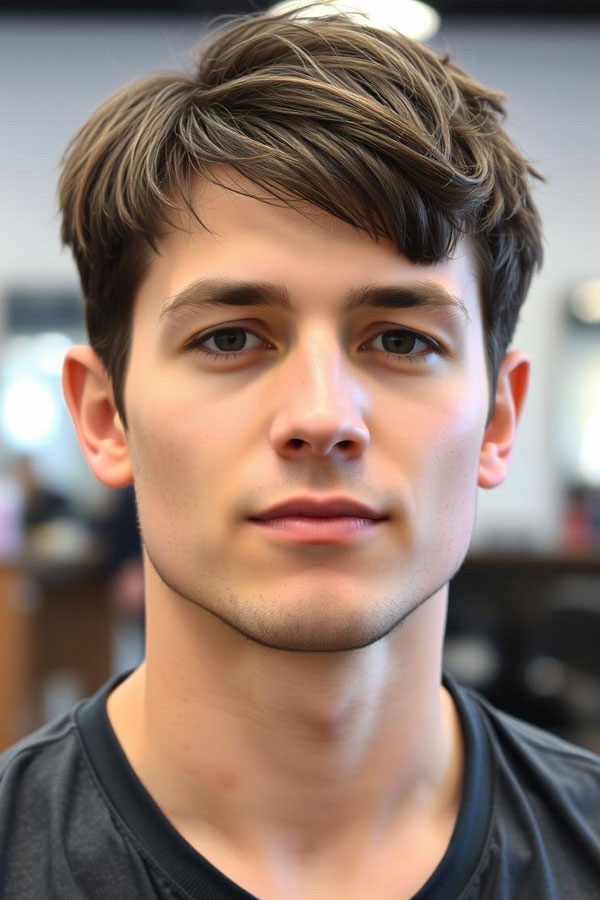 35 Modern Men Hairstyles : Natural Brown Classic Taper