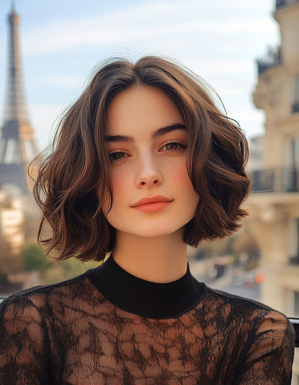 French bob haircut, parisian chic bob