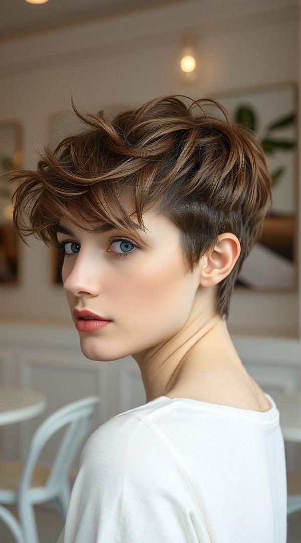 Wind-Swept Chic Pixie, pixie haircut, Pixie haircut gallery, Pixie haircut for women, Pixie haircuts for short hair