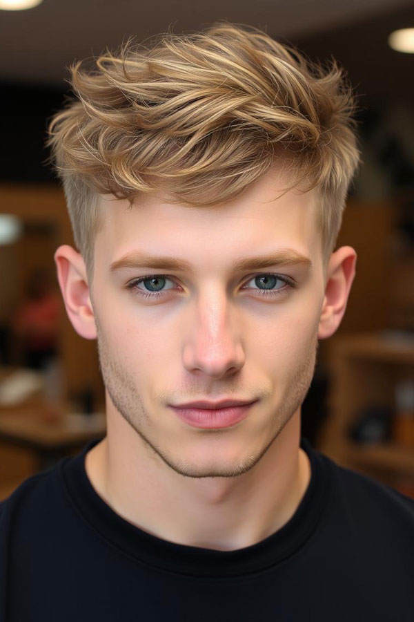 35 Modern Men Hairstyles : The Tousled Sandy Blonde Crop