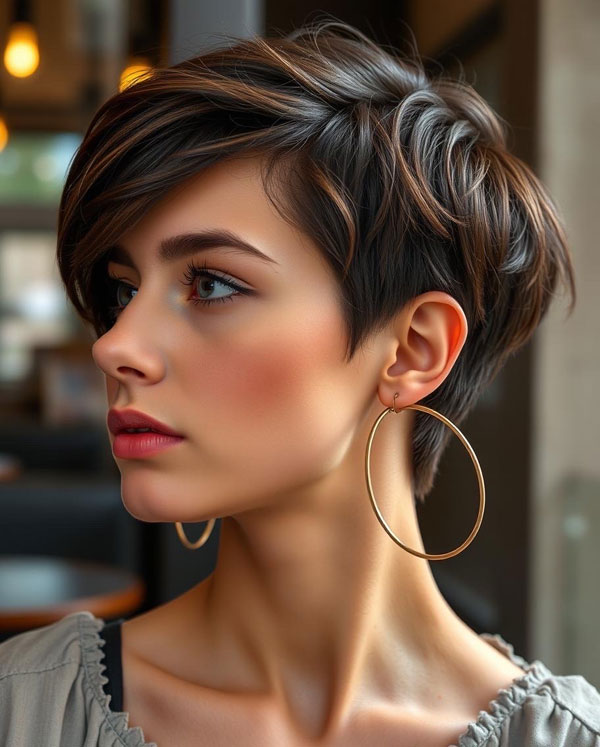 Edgy Elegance Pixie, pixie haircut, Pixie haircut gallery, Pixie haircut for women, Pixie haircuts for short hair