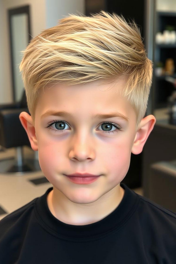 33 Fresh & Youthful Hairstyles for Tween Boys : The Sleek Side Part