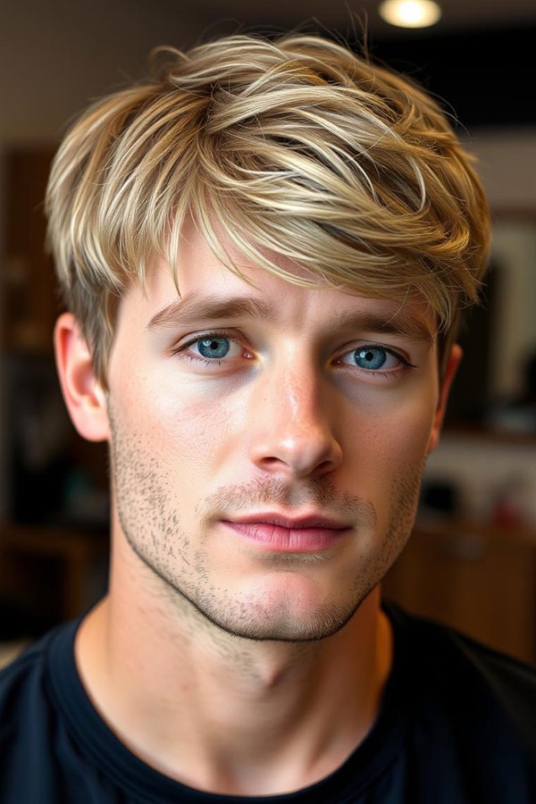 35 Modern Men Hairstyles : The Soft Blonde Layers