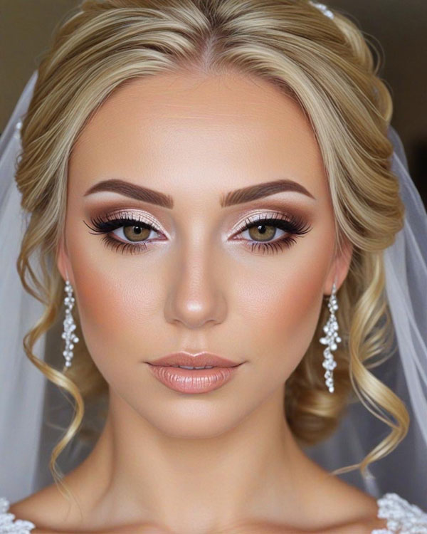 40 Bridal Makeup Looks : Soft Glam Elegance