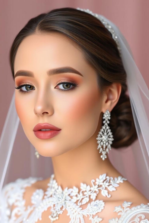 40 Bridal Makeup Looks : Sunset Glow Bridal Look