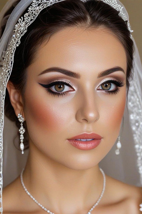 40 Bridal Makeup Looks : Regal Bridal Chic