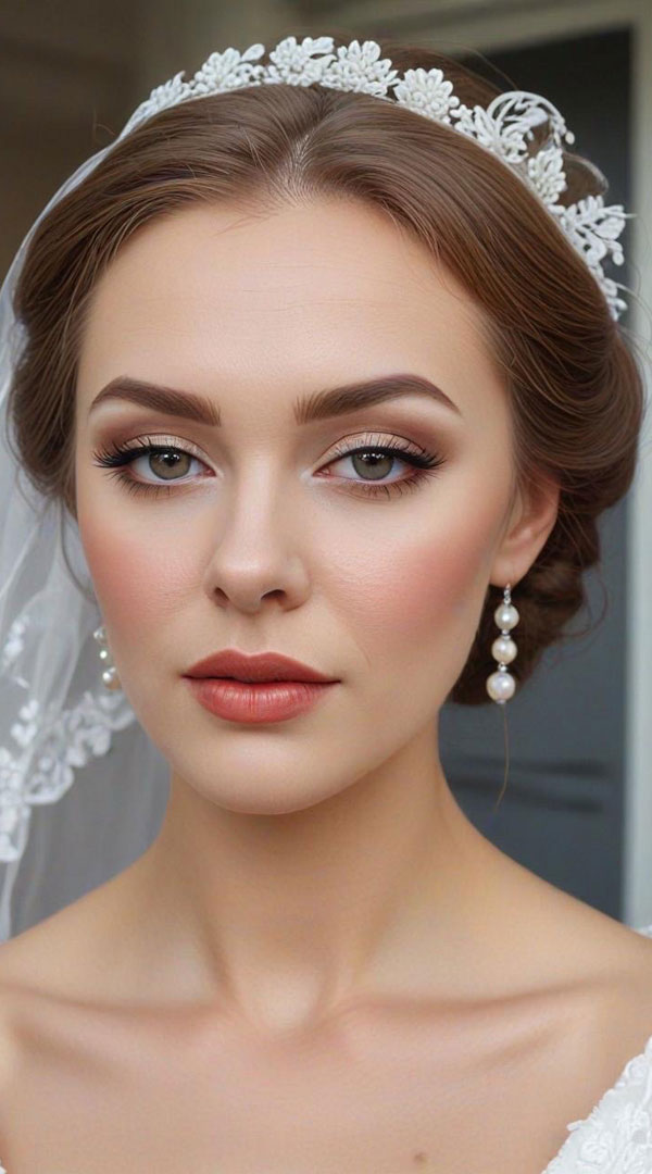 40 Bridal Makeup Looks : Neutral Classic Elegance