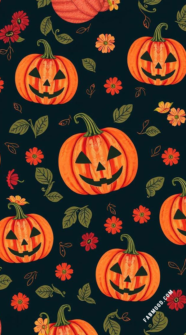 40 Pumpkin Halloween Wallpapers : Classic Jack-o’-Lanterns