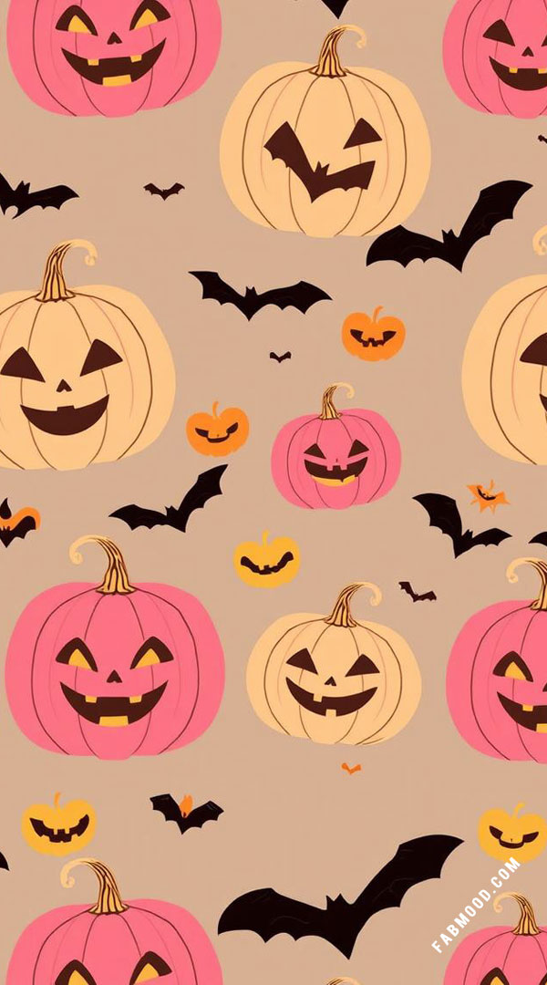 40 Pumpkin Halloween Wallpapers : Pumpkin on Warm Beige Backround