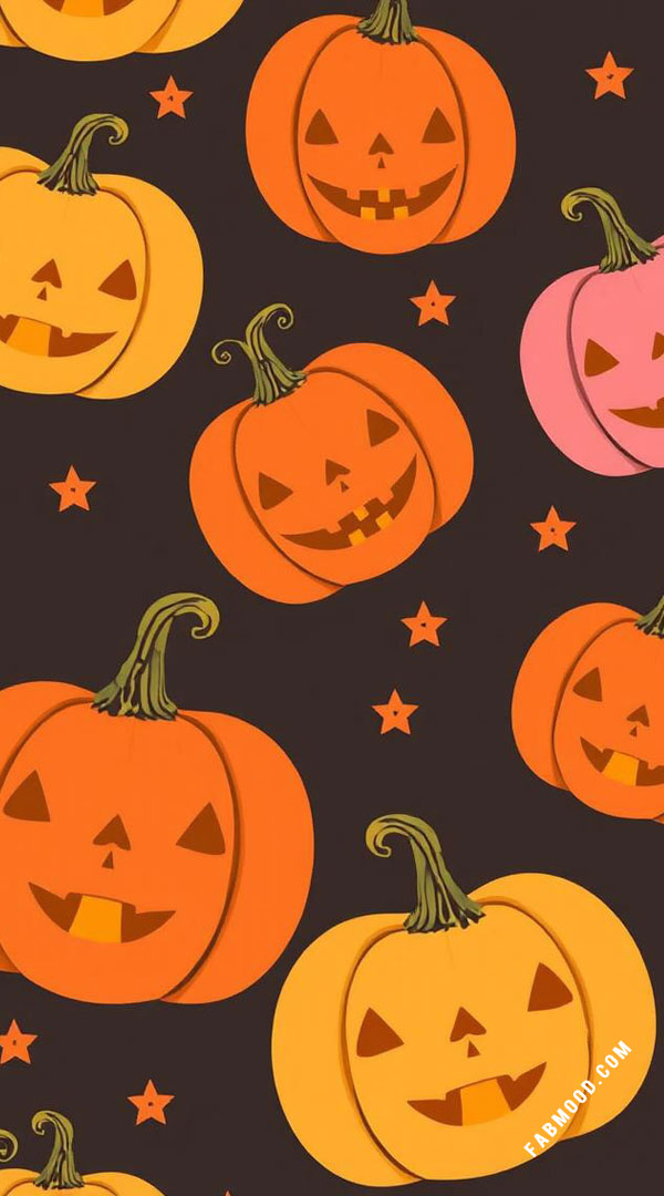 40 Pumpkin Halloween Wallpapers : Smiling Jack-o’-Lanterns