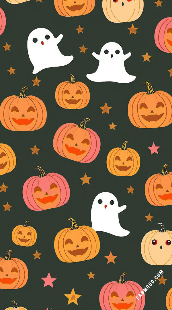 40 Pumpkin Halloween Wallpapers : Adorable Ghosts & Happy Pumpkins