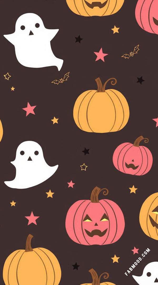 40 Pumpkin Halloween Wallpapers : Ghost, Pink and Yellow Pumpkins