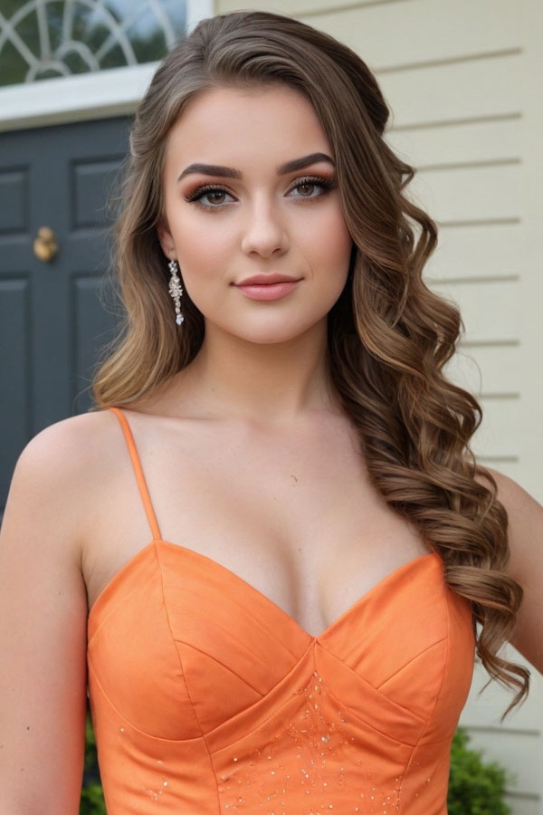 Sunset Glam, prom makeup look, soft glam prom makeup