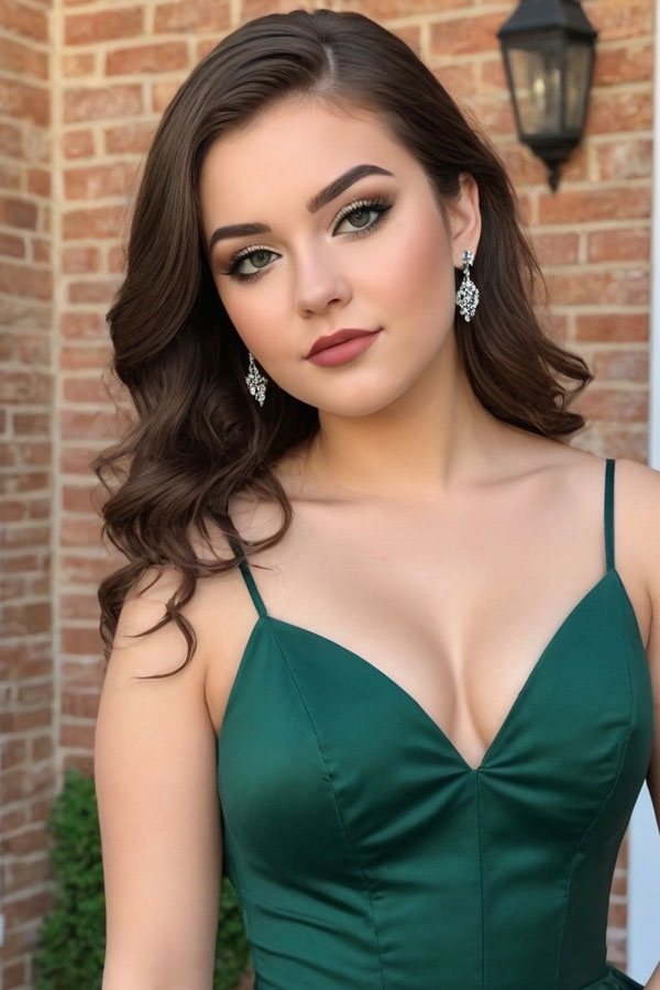 50 Soft Glam Prom Makeup Looks : Emerald Elegance