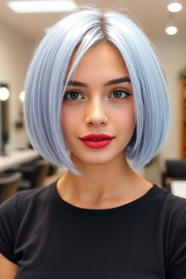 Icy Platinum Bob, icy bob haircut