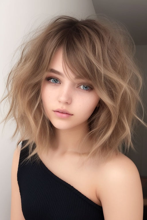 Voluminous Messy Lob, long bob hairstyle, long bob haircut, lob hairstyle