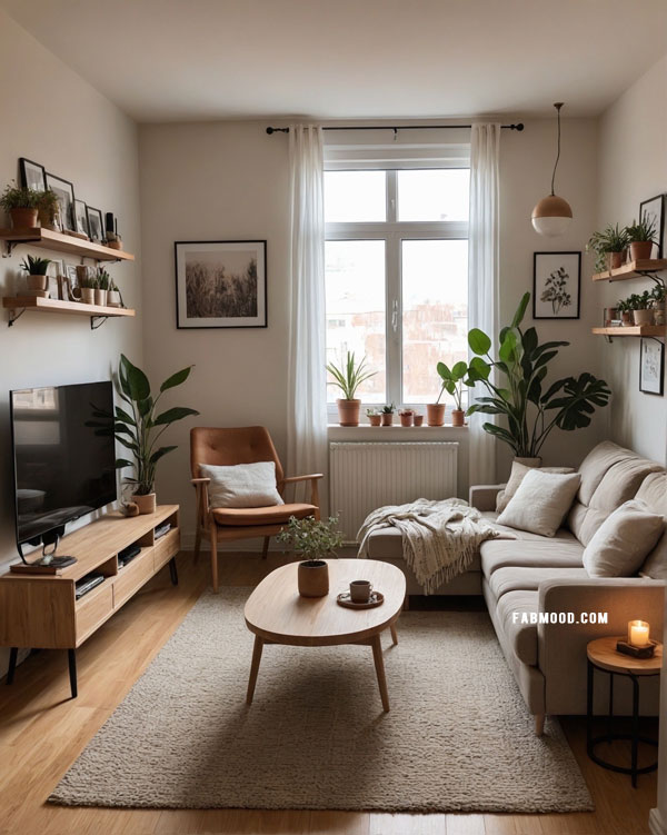 Modern Nature Escape, Cozy Small Living Rooms Dressed in Earthy Hues, earthy living room colour