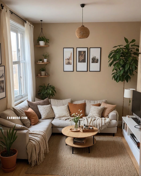 Terracotta Toned Comfort, Cozy Small Living Rooms Dressed in Earthy Hues, earthy living room colour