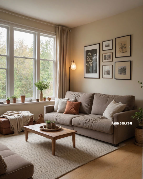 Earthy Elegance, Cozy Small Living Rooms Dressed in Earthy Hues, earthy living room colour