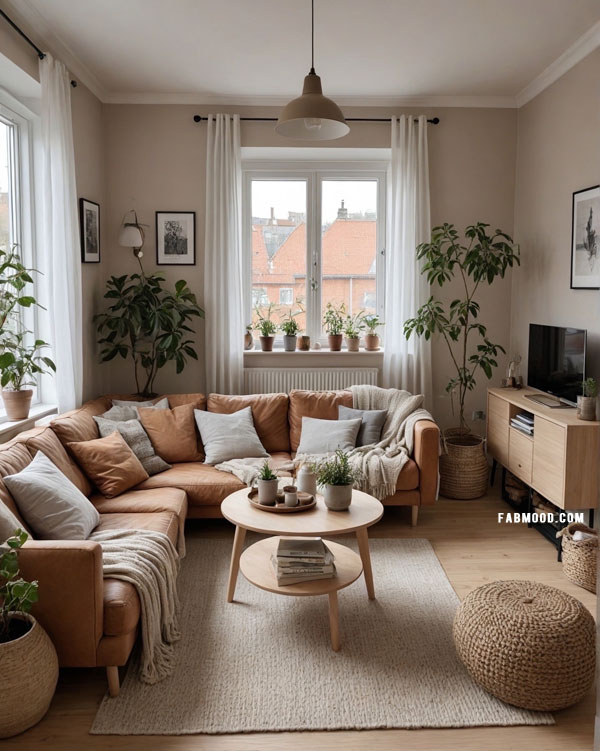 Terracotta Cozy Corner, Cozy Small Living Rooms Dressed in Earthy Hues, earthy living room colour