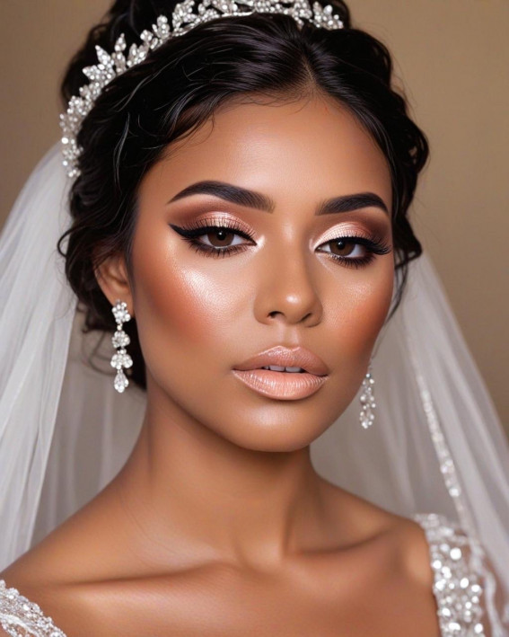 Radiant Bridal Glow, Bridal Makeup Looks for Dark Skin, bridal make up, dark skin bridal makeup, wedding makeup, black bridal makeup, Bridal Makeup for Black Skin, Best bridal makeup looks for dark skin, soft glam wedding makeup dark skin