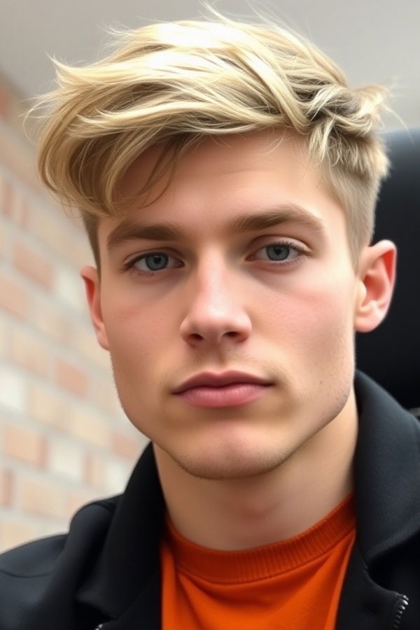 33 Classic Haircuts Every Man Should Try : The Platinum Textured Sweep