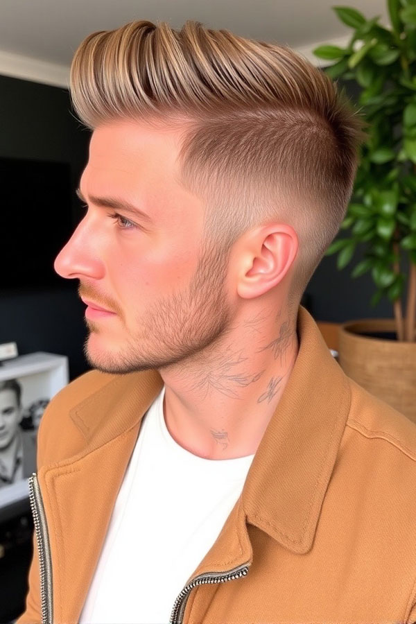 33 Classic Haircuts Every Man Should Try : The Textured Quiff Fade