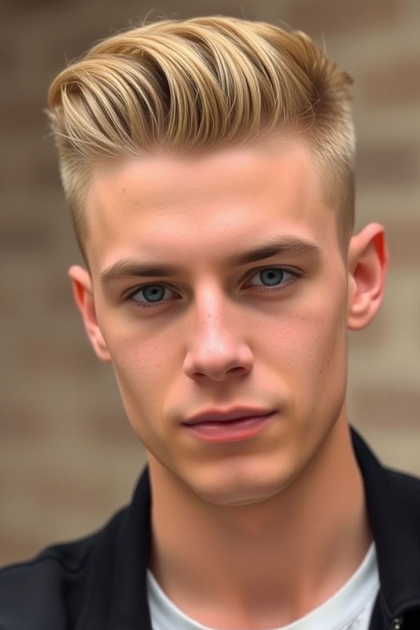 33 Classic Haircuts Every Man Should Try : The Sleek Blonde Fade