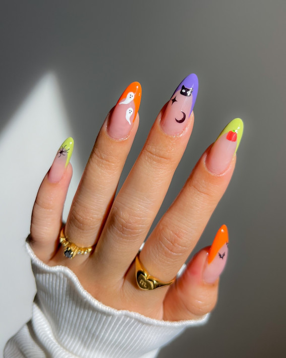 Bright & Playful Halloween, Halloween Nails, Halloween nail designs, cute Halloween nails, spooky Halloween nails, Halloween nails