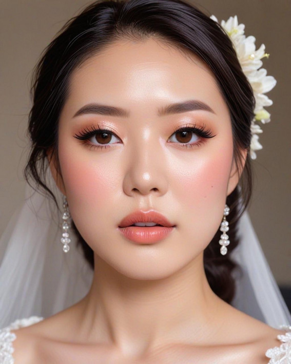 Soft Blossom for Korean Brides, Soft Bridal Makeup for Every Ethnicity and Hair Colour, bridal makeup look, wedding makeup, soft glam bridal makeup