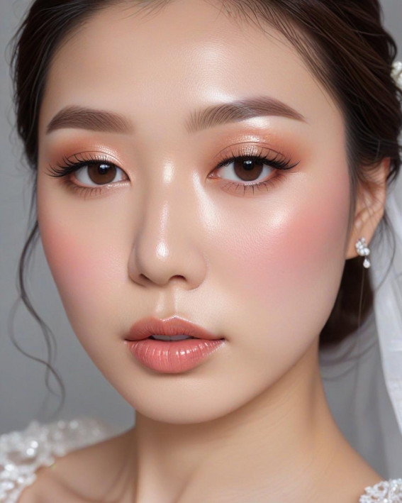 50 Soft Bridal Makeup for Every Ethnicity and Hair Colour : Glowing Elegance for Korean Brides